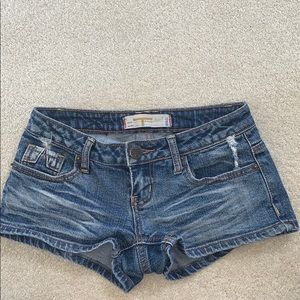 Light wash shorts